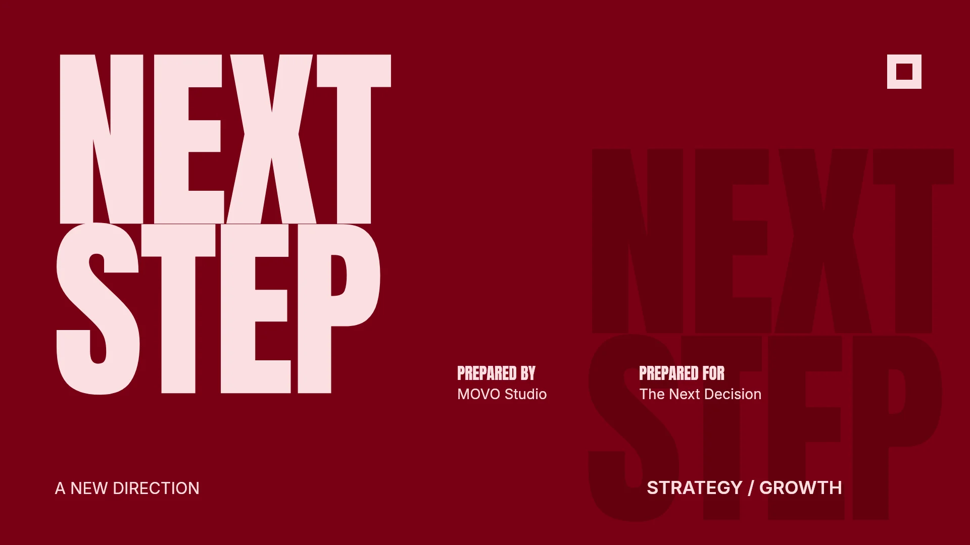 The first slide of the Wine Type Pitch — Next Step template. Cover of the Wine Type Pitch — Next Step template